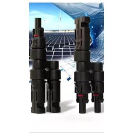 Par Conector Mc4 Bifurcadores en Y Tipo T2 Macho Hembra Conexion Panel Solar Paralelo Ip67 Impermeable 1500v Dc Negro Sistema Fotovoltaico Unir Accesorio Instalaciones