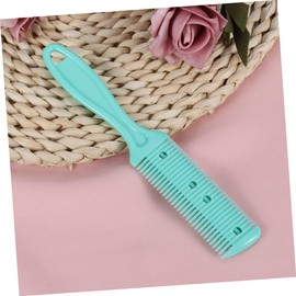 Minkissy Double Side Hair Cutter Comb with Metal Razor Professional Hair Scissors Thinning and Shaping Green
