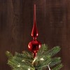 Com-four® Christmas Tree Topper, Real Glass Christmas Tree Topper for