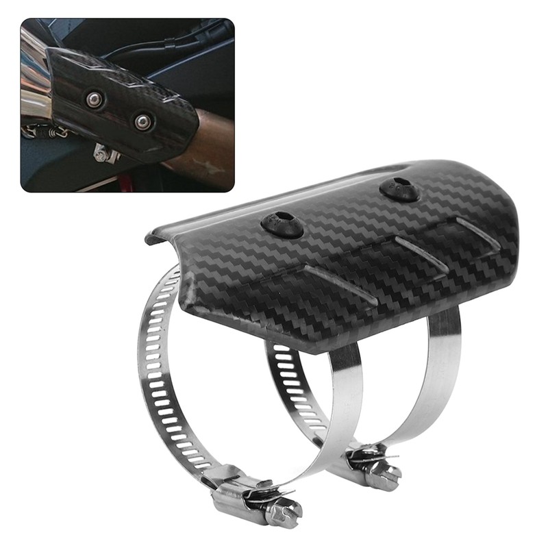 Dry Carbon Fiber Exhaust MidPipe Universal Heat Shield Kit Cover