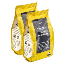 M&S English Breakfast Loose Leaf Tea, Full Bodied, Strength 4, Fairtrade - Set of 2 x 150g Bags