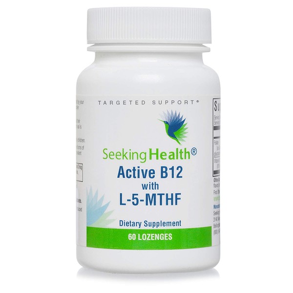 Seeking Health Active B12 with L-5-MTHF, 60 Lozenges, Vitamin B12, Supports Cellular Health, Cognitive Health, and Healthy Energy Levels, Vegan-Friendly and Vegetarian-Friendly B12 Vitamin, MTHFR*