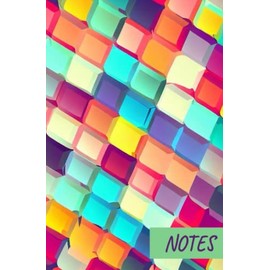 Colourful Cubes, Lined Paper, Notepad, Notebook, Diary, Memo Pad, Journal