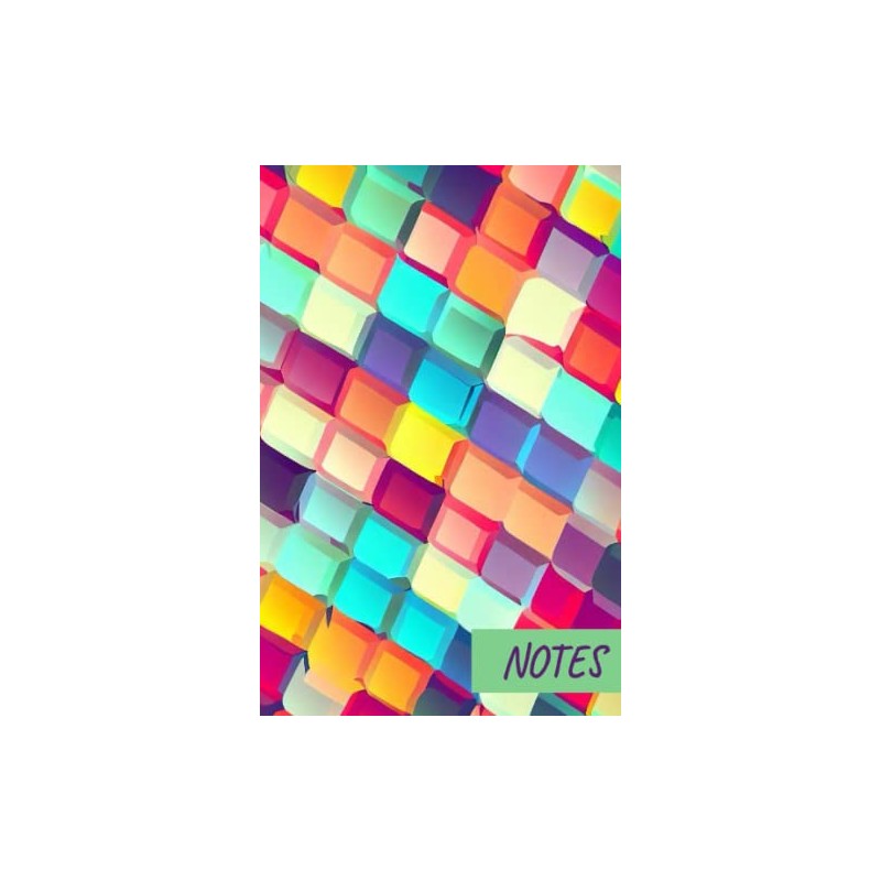 Colourful Cubes, Lined Paper, Notepad, Notebook, Diary, Memo Pad, Journal