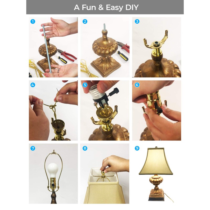 Royal Designs DIY Lamp Making Kit - Make, Refurbish, and