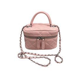 QWINEE Women's Silver Top Handle Crossbody Bag Small Crocodile Embossed Satchel Bag Mini Bucket Handbag, Black, One Size