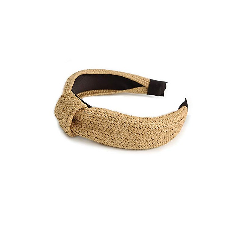 Fashion Braid Straw Style Flex HeadBand/Head Band, Hairband in Beige