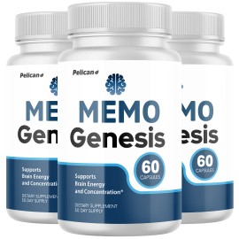 Pelican Vitamins Memo Genesis- Brain Support- 3 Bottles- 180 Capsules