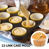 12 Cup Non-Stick Loose Bases Mini Sandwich Tin Baking Tray