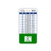 RN Badge Buddy Vertical w/Height & Weight Conversion Charts (Green)