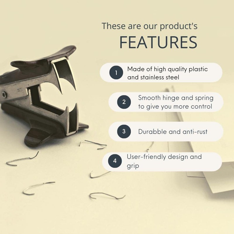 Staple remover tool, staple puller remover, jaw style, back to