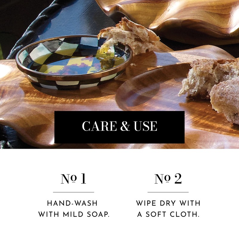 MACKENZIE-CHILDS Enamel Dipping Bowl, Small Serving Bowl for Entertaining, Blue-and-White