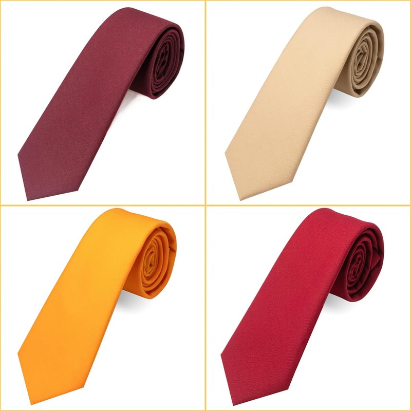 Men's Tie, Classic Plain Men's Tie, Slim Tie with Multiple