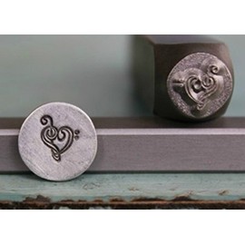 7mm Music Note with Heart Metal Punch Design Jewelry Stamp