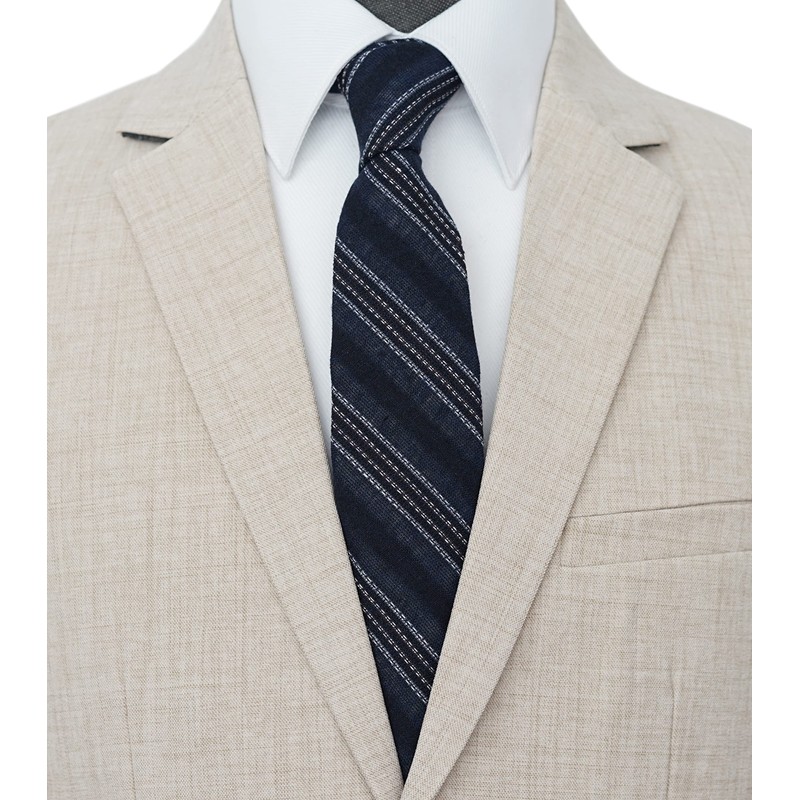 BELLUNO Corbata ajustada de 2.5 pulgadas para hombre, algodón y