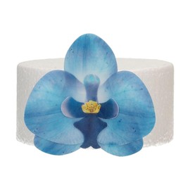 FunCakes Orchid Blue Medium, Edible Flowers for Cakes, Cakes and Cupcakes Decoration, Edible Wafer Flowers Deluxe - pk/10