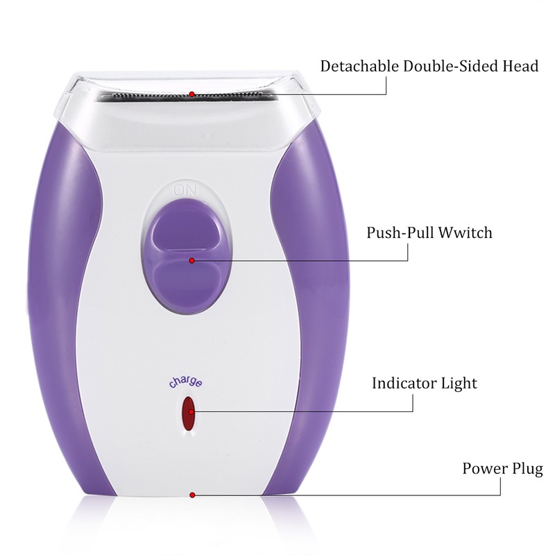 KEMEI Women Rechargeable Hair Removal Lady Electric Body Epilator Leg
