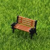 Hsthe Sea 10pcs Painted Model Patio Bench Miniature Building Train