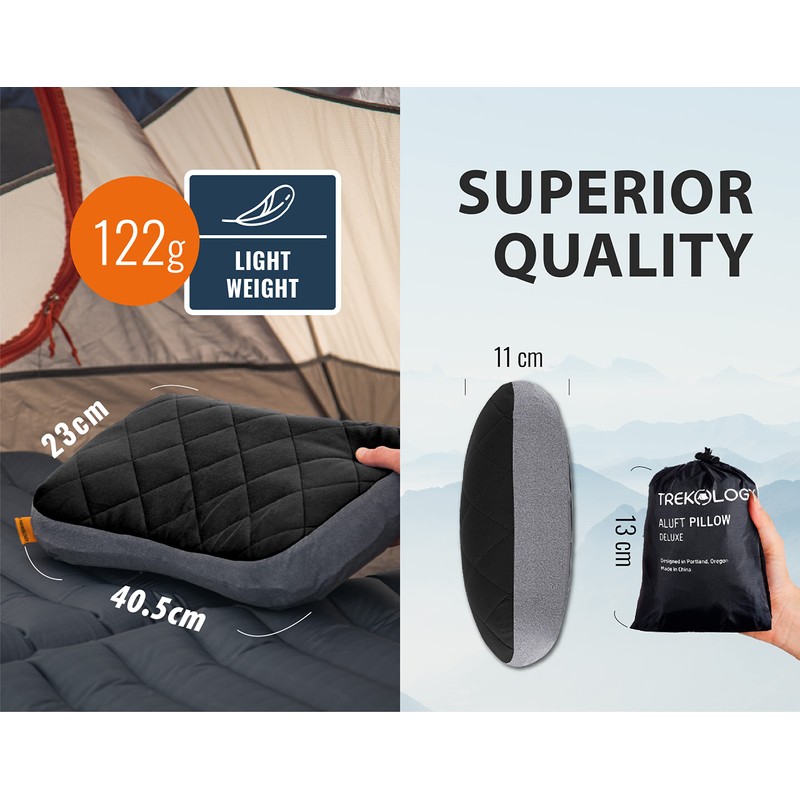Trekology Inflatable, Practical Pillow for Camping, Outdoor, Backpacking, for Car,