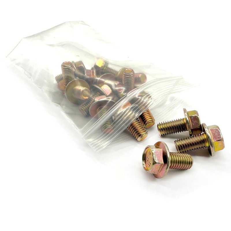 (40 Pieces) M10-1.5x25 Class 8.8 Hex Flange Bolts Screws UNC