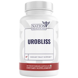 NATION HEALTH MD UroBliss Formula for Urinary Tract Support - D Mannose 1000mg Capsules with Cranberry Extract for Feminine Care and UTI-Health, 60 Capsules