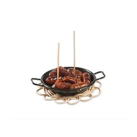 Menax - Set of 6 Mini Paella Pan - Enamelled Vitrified Steel Non Stick Mini Paella Pan - 10 cm