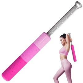 Motion Space Adjustable Macebell Clubbell for Strength Training, 6-in-1 Premium Steel for Full Body, Muscles, Shoulder, Grips & Forearms Workouts (6.5/9/11/13/15/17.5LBs)-Pink