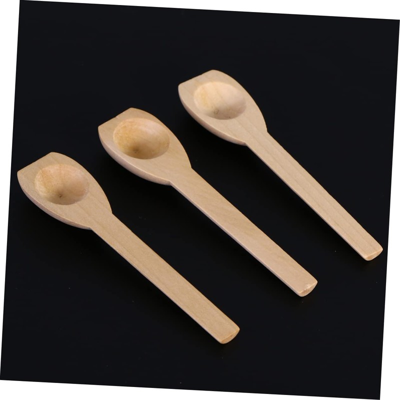 KICHOUSE Empty Plastic Salt Container with Wooden Lid Spoon 100g