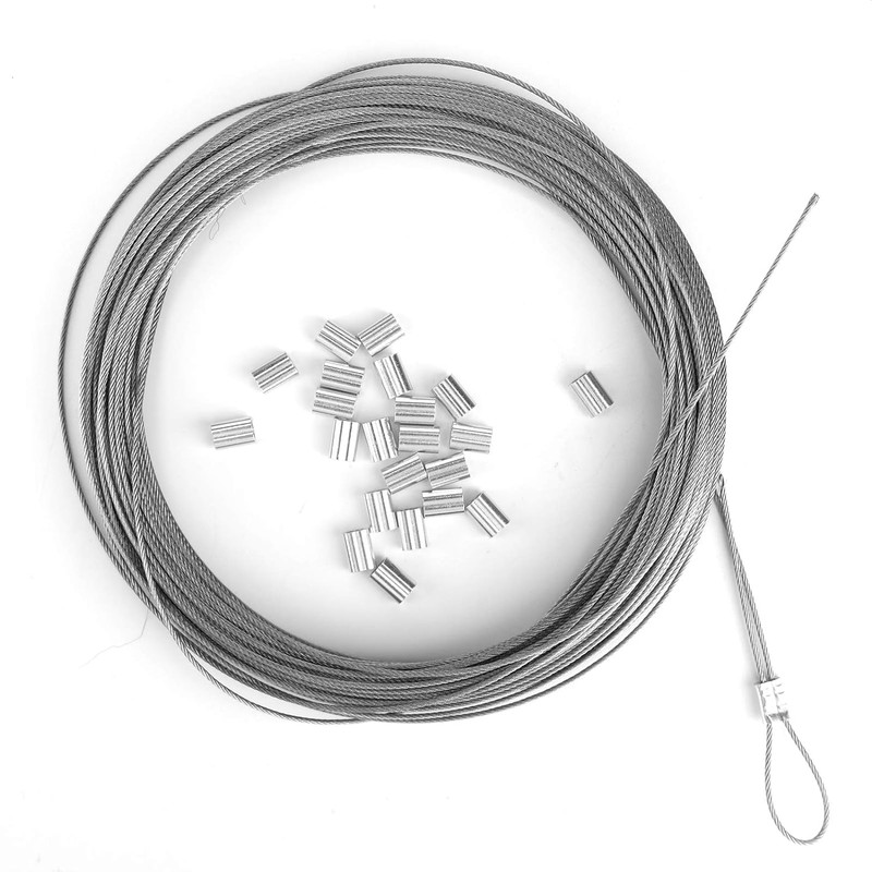 YAMASO 200pcs 1/16" Aluminum Crimping Loop Sleeve, Cable Ferrule Wire
