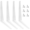 Uenhoy 10 Pack White Shelf Brackets 10 Inch Metal Floating