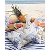 Outdoor Throw Pillow Cover Ocean Starfish Shell Coral Sailboat Waterproof