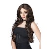 Long Curly Wig, Brown Adult CELEBRITY GLAM WIG