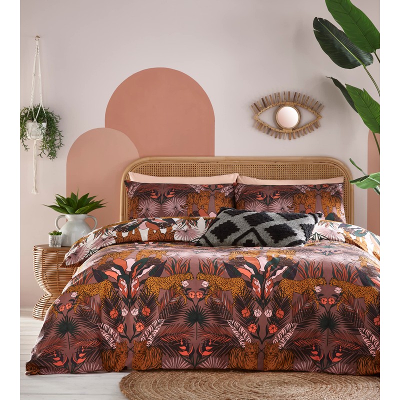 furn. Kaihalu Duvet Cover Set - Single - Cocoaberry