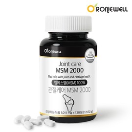 Loniwell (현대Hmall)로니웰 관절케어 엠에스엠 MSM 2000 120정 (2개월분) (Redirect Hmall) Ronniwell Joint Care MSM 2000 120 Tablets (2 Months Supply)