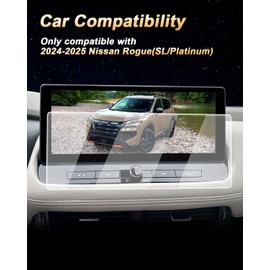 2025 Nissan Rogue Screen Protector - For 2024-2025 Nissan Rogue(SL/Platinum) 12.3-Inch Touch Screen Protector - 9H Hardness Tempered Glass HD Clear 2024-2025 Nissan Rogue Accessories Anti Fingerprints