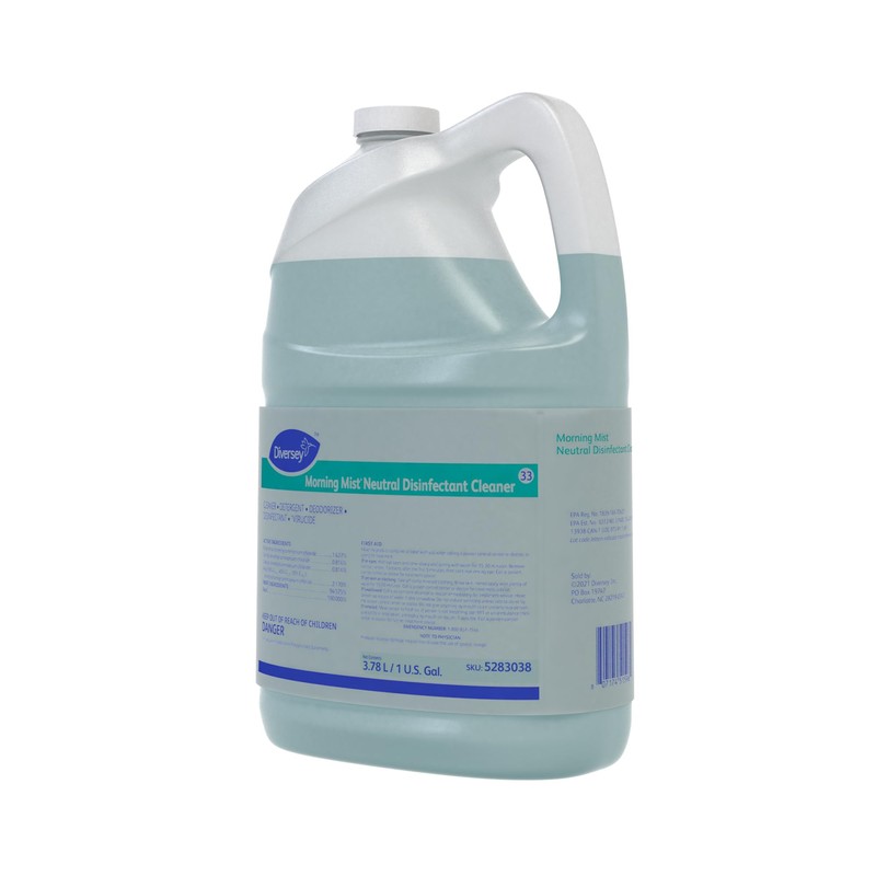 Diversey Morning Mist Neutral Disinfectant Cleaner, Fresh Scent, 1 Gal