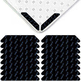 FENQURO Carpet Gripper, Non-Slip Mat, Pack of 16 Double-Sided Anti-Curling Rug Grippers, Washable and Reusable, Non-Slip Carpet Handle for Hardwood Floors, Carpets and Mats