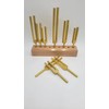 Solfeggio Set of 9 Gold Color Unweighted Tuning Fork Set