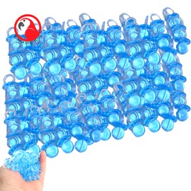 Bonka Bird Toys Blue Pink Yellow Clear Acrylic Pacifiers Foot Talon Craft Part Baby Binkie Shower Decoration Party Small Medium Large Bright Color Durable (Small 144 Pieces, Blue)