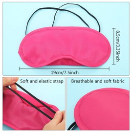 Hicarer 12 Pieces Multicolor Eye Mask Cover Lightweight Blindfold Sleep Mask with Nose Pad and Elastic Straps for Kids Women Men, 12 Colors