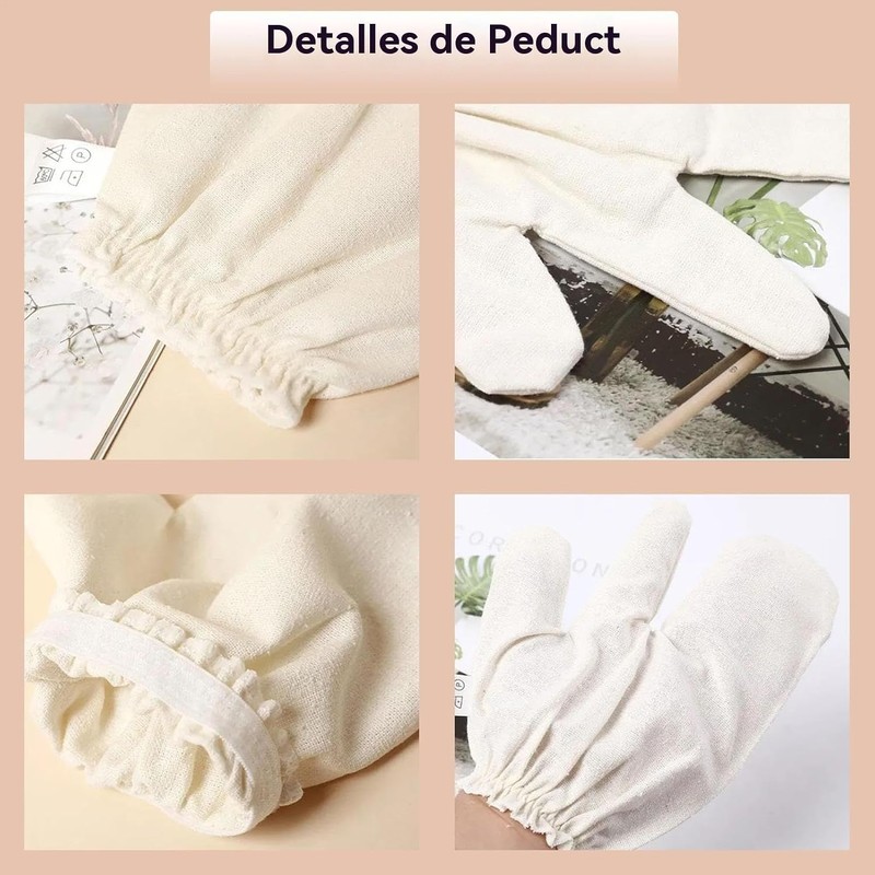 Guantes de Seda Cruda Garshana para Masaje Ayurvédico y Exfoliación