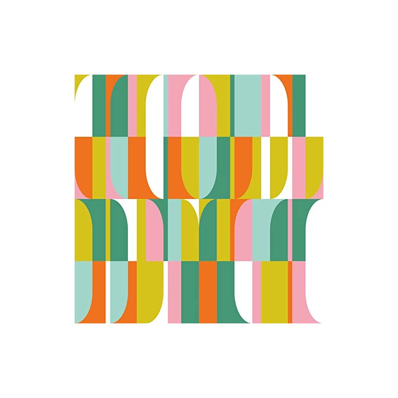 20 napkins, geometric shapes in colourful colour, pattern, table decoration,