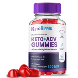 Keto Ripped ACV Gummies, Keto Ripped Gummies Maximum Strength (3 Pack)