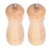 2pcs Wood Salt and Pepper Grinder Adjustable Coarseness Wooden Pepper