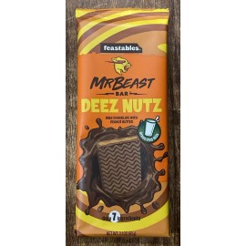 Feastables Mr Beast Feastables DEEZ NUTZ Milk Chocolate Peanut Butter Bar 1.24 oz