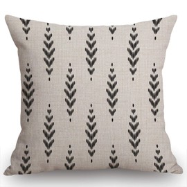 Swono Ikat Chevron Decorations Pillow Cover Boho Farmhouse Decor Throw Pillow Cases Cushion Cover 18 x 18 Inch Home Decoration