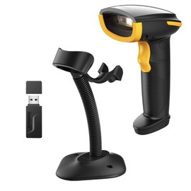 Inateck 2D Barcode Scanner with Intelligent Stand, Wireless QR Code Scanner, Handheld Scanner with APP and SDK, 2D Imager with 2600mAh Battery, BCST-35