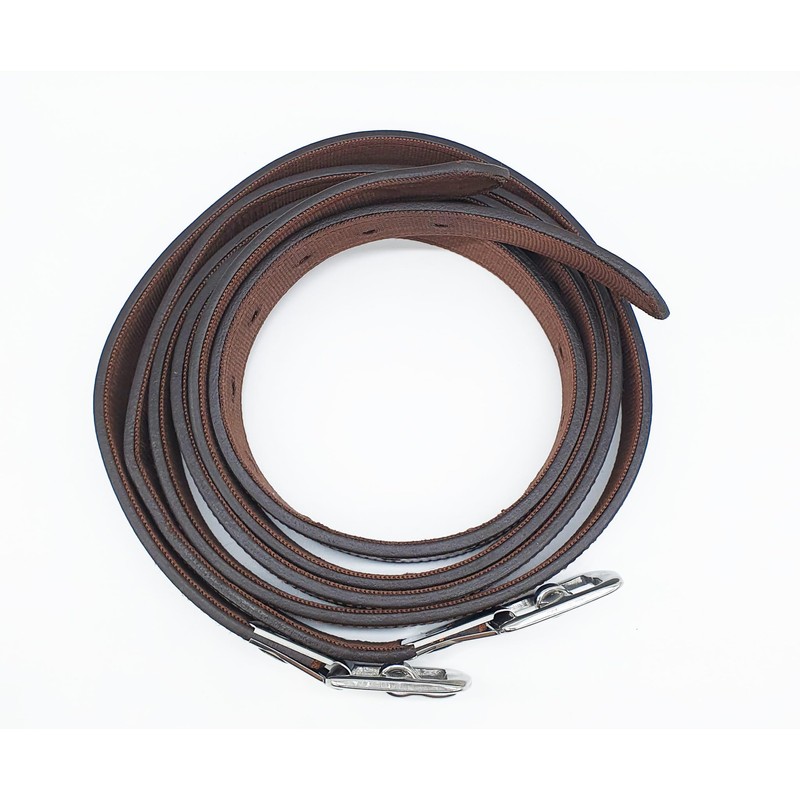 Aces Equine Non Stretch Stirrup Leathers Stitched with Nylon Brown