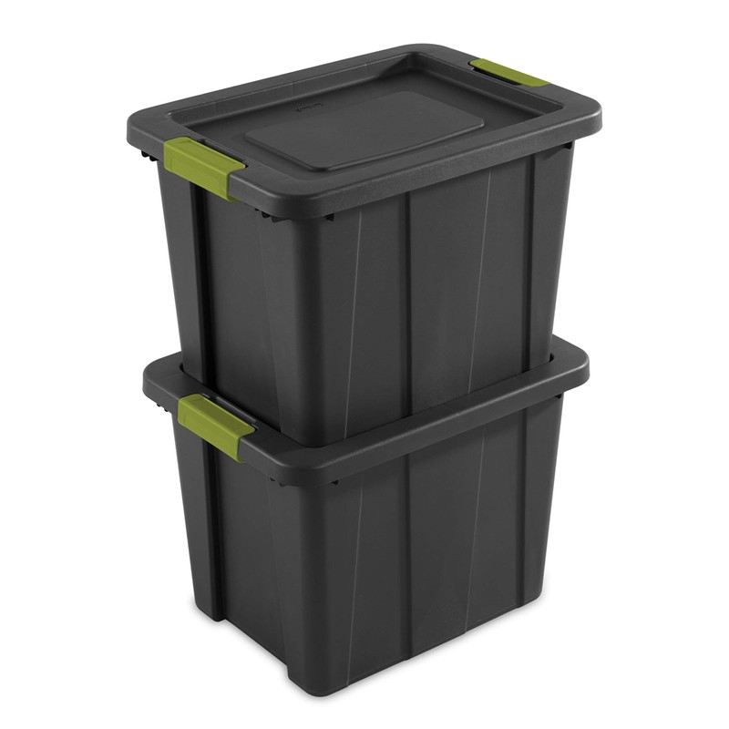 Sterilite 18 Gal Latching Tuff1 Storage Tote, Stackable Bin with