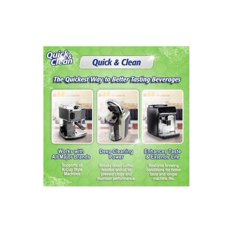 Quick & Clean [6-Pack] Keurig Cleaning Pods - K Cup